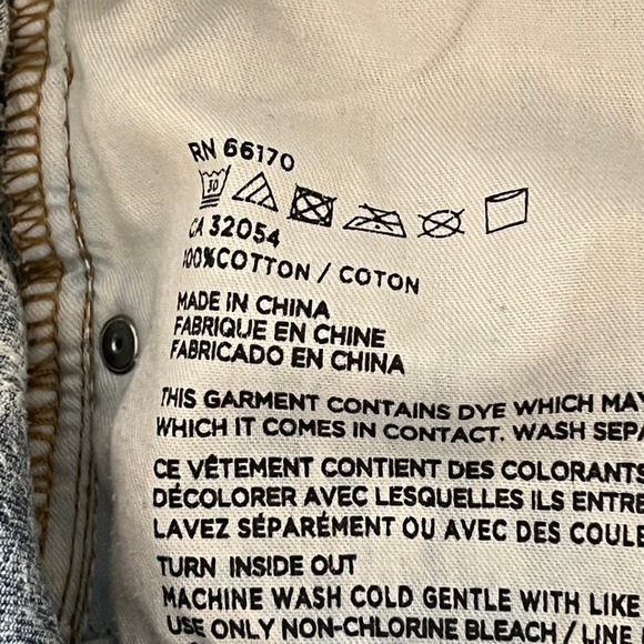 BDG Acid Wash High-Rise Lou Denim Hi-Low Shortie Cut Off Distressed Shorts 32 - Picture 9 of 9